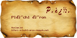 Plöchl Áron névjegykártya